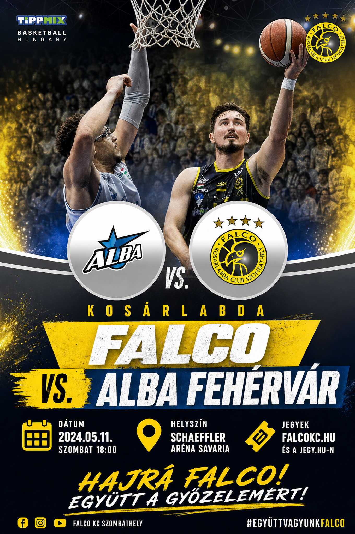 Kosárlabda: Falco vs Alba Fehérvár